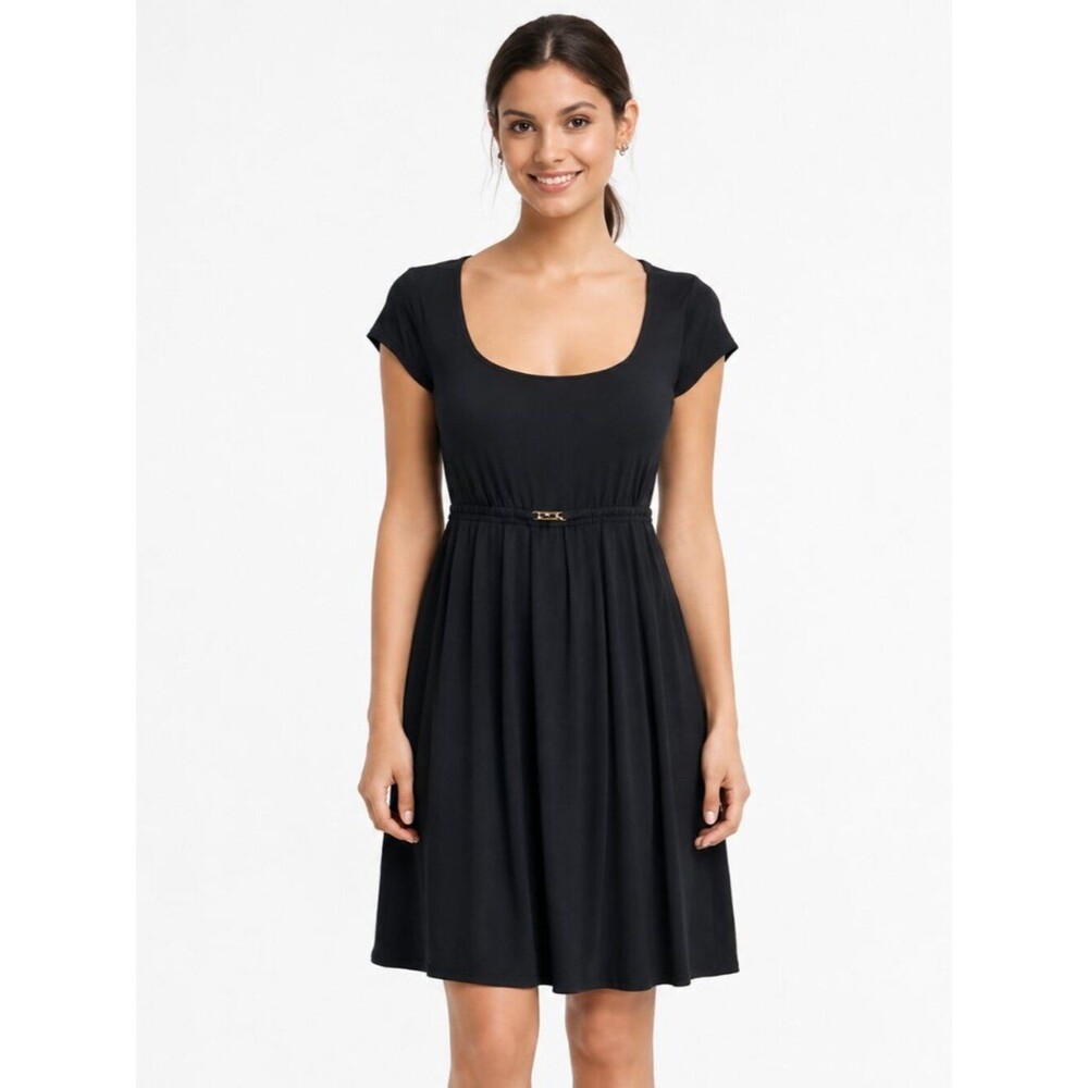 WHBM Dress Size Small Black Jersey Knit Stretch EUC